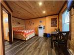 The bedroom in the rental cabin at VIKING RV PARK - thumbnail