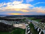 Aerial view of the campground at sunset at WHITETAIL BLUFF CAMP & RESORT - thumbnail