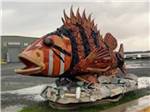 A large statue of a fish at BANDON BY THE SEA RV PARK - thumbnail