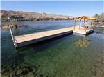 View larger image of A pergola on a wooden dock at COLORADO RIVER OASIS RESORT image #9