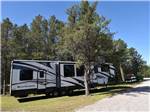View larger image of Motorhome in campsite at DAVY LAKE CAMPGROUND image #8