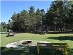 View larger image of Firepit with benches and picnic tables at DAVY LAKE CAMPGROUND image #12