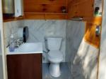 Bathroom with marble and wood interior at CAMP AT NEWFOUND LAKE - thumbnail