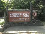The sign to the Mammoth Cave National Park nearby at CAVE COUNTRY RV CAMPGROUND - thumbnail