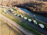 Overhead view of the river view RV sites at Klamath Ranch Resort / Blue Heron RV Park - thumbnail