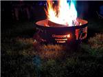 View larger image of Firepit with campground name on it at CHAPPARAL CAMPGROUND  RESORT image #7