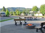 View larger image of Patio area with picnic tables at SEVEN FEATHERS RV RESORT image #11