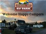 View larger image of A group of RVs at dusk at MOUNTAIN VIEW RV PARK image #1