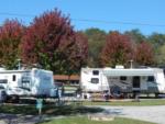 Travel trailers parked at sites at MOUNTAIN GLEN RV PARK & CAMPGROUND - thumbnail