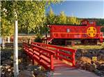 A wooden bridge to get the the Santa Fe train nearby CANYON MOTEL & RV PARK - thumbnail