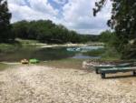 Kayaks and paddle boats in the creek at JOHNSON CREEK RV RESORT & PARK - thumbnail