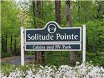 Entrance Sign at SOLITUDE POINTE CABINS & RV PARK - thumbnail