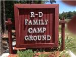 Sign leading into campground resort at R & D FAMILY CAMPGROUND - thumbnail