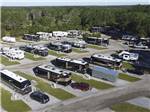 View larger image of An aerial view of the pull thru RV sites at PENSACOLA RV PARK image #4