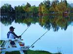 View larger image of Man fishing at THOUSAND TRAILS LAKE MINDEN image #4