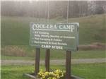 Sign at front of camp store at COOL-LEA CAMP - thumbnail