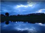 The clouds reflecting on the lake at night at MAYBERRY CAMPGROUND - thumbnail