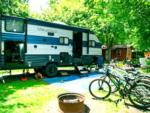 RV in a site with bikes in a row - thumbnail