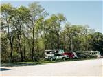 RVs in tree lined sites at Timbercrest Camp and RV Park - thumbnail