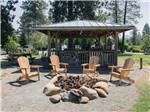 Chairs and a fire pit near a bbq area at LONE MOUNTAIN RESORT - thumbnail