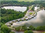 View larger image of An aerial view of the campsites by the water at DAVIS LAKES RV PARK AND CAMPGROUND image #8