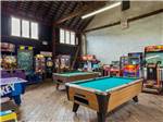 Pool tables in game room at ROBIN HILL CAMPGROUND - thumbnail