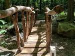 A wooden bridge over a creek at WHITE PINES CAMPSITES - thumbnail