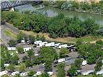 Aerial view over campground at GREAT FALLS RV PARK - thumbnail