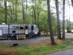 Trailer and yellow picnic table - thumbnail