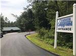 The front entrance road & sign at CLEARWATER CAMPGROUND - thumbnail