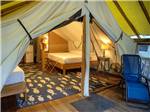 The inside view of the safari tent rental at SUN OUTDOORS CAPE MAY - thumbnail