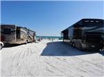 View larger image of Motorhomes on the beach at CAMPING ON THE GULF image #1