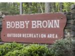 Welcome sign at site Bobby Brown - thumbnail
