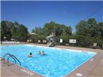 Kids swimming in pool at CHRIS' CAMP & RV PARK - thumbnail