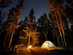 Tent site at night - thumbnail