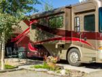Red and brown RV at Mesa Campground - thumbnail