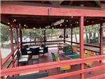 View larger image of Picnic tables in pavilion at SUGARBUSH CAMPGROUND image #5