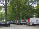 Trailers parked at site at Ridge Ranch Campground - thumbnail