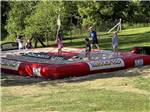 A large inflated jump pad - thumbnail