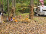 Campsite decorated with pumpkins for Halloween at Pope Haven Campground - thumbnail