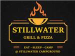A logo of the Stillwater Grill & Pizza place at STILLWATER TENT & RV PARK - thumbnail