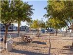 View larger image of The sandy fenced in pet area at LAS VEGAS RV RESORT image #10