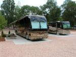 Two Class A RVs parked on paved sites at GARDEN OF THE GODS RV RESORT - thumbnail