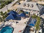 Aerial view of pool and campground building at BIG PINE KEY RESORT - thumbnail