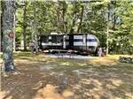 View larger image of A travel trailer under trees at MEADOWBROOK CAMPING AREA image #11