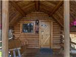 View larger image of The front of one of the rental cabins at REDWOOD COAST CABINS  RV RESORT image #3