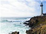 View larger image of A lighthouse on the ocean nearby at REDWOOD COAST CABINS  RV RESORT image #12