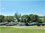 View larger image of Aerial view of campground and lake at NESHONOC LAKESIDE CAMP-RESORT image #5