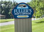 The front entrance sign at FULLER'S RESORT & CAMPGROUND ON CLEAR LAKE - thumbnail