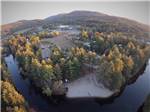 View larger image of An aerial view of the beach at LAKE GEORGE RIVERVIEW CAMPGROUND image #2